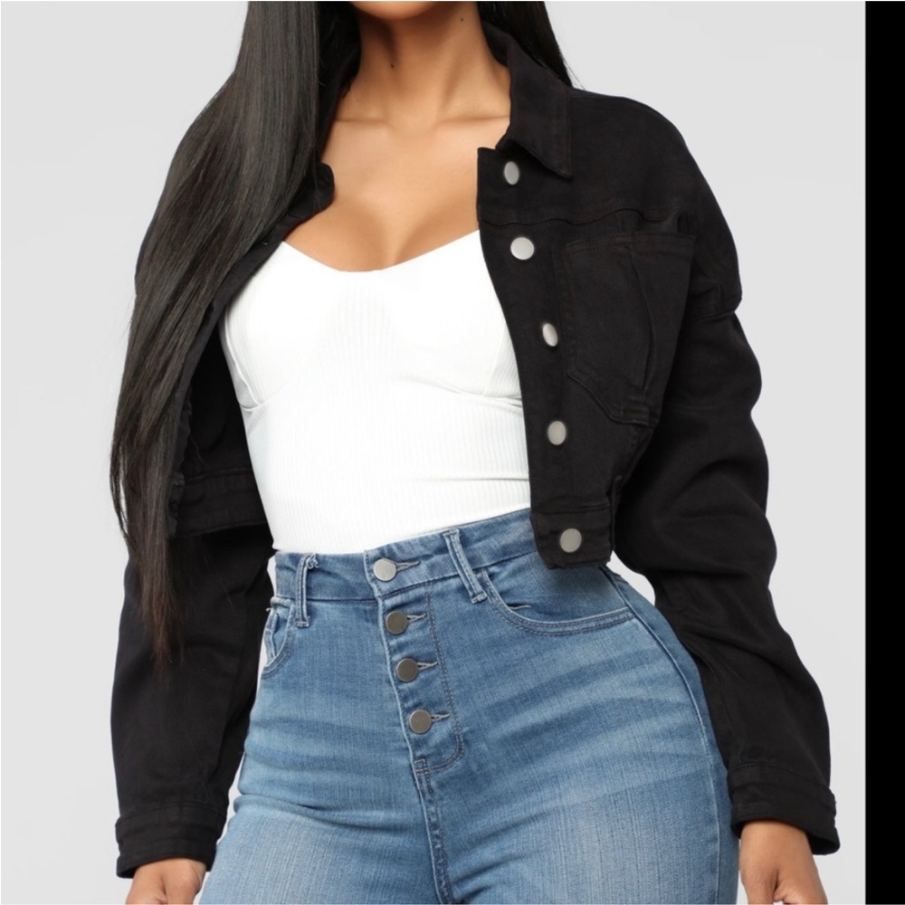 Fashion nova Denim black jacket